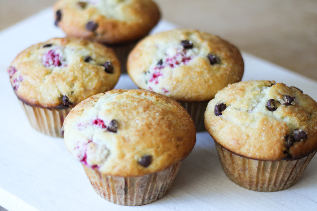 Raspberry Chocolate Chip Jumbo Muffins